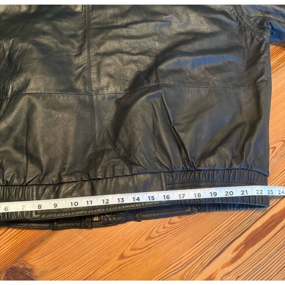 Vtg Members Only Genuine Leather Jacket Men XL Brown Moto Bomber Full Zip EUC - Picture 13 of 15